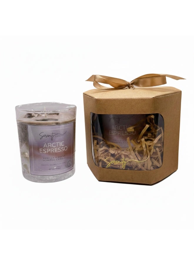 Serenity Candles شمعة سيرينيتي آرتك إسبريسو المعطرة المصنوعة يدويًا، ١٩٠ غرام - Image 4